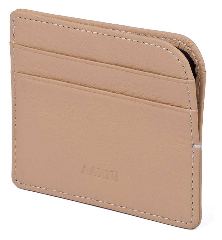 Aarni Elk Leather Card Holder Sand