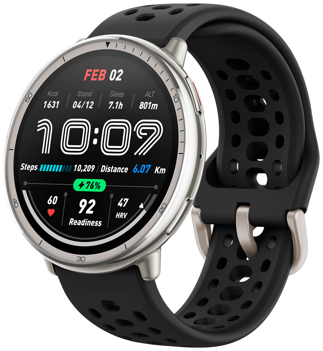 Amazfit Active 2 Round Black Sport Silicone