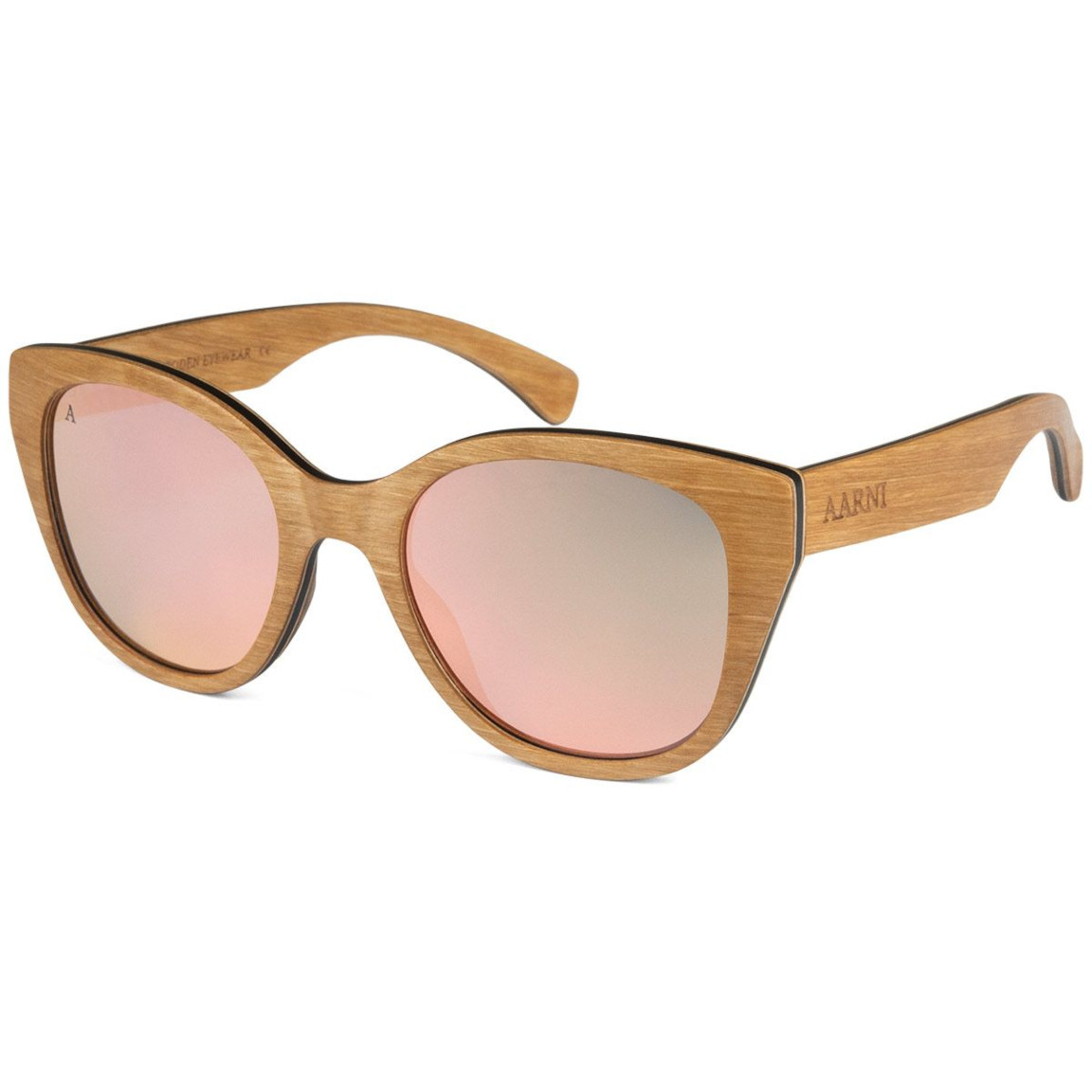 Aarni Sunglasses Belle - Black Alder Rose Gold Lenses