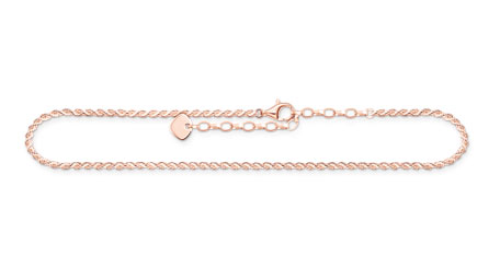 Thomas Sabo rose gold anklet AK0035-415-40-L27V