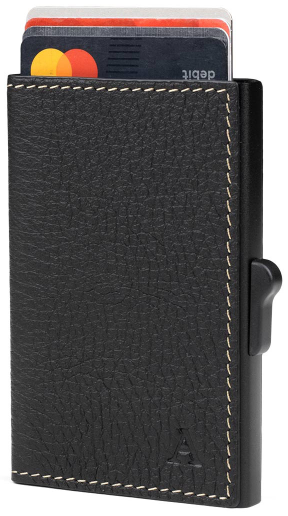 Aarni aluminum card case black