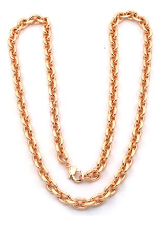 Rocks Steel rose gold colored achor necklace 50cm ANK.S.7-50