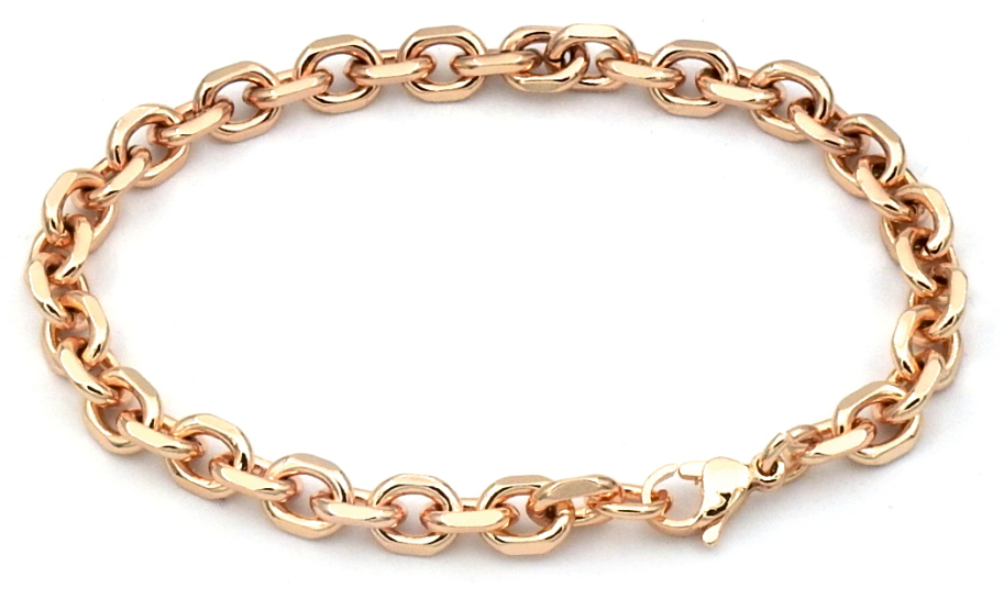 Rocks Steel rose gold colored anchor bracelet 20cm ANK.S.R.7-20