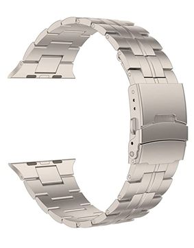 Tiera Apple Watch Classic silver colored titaniumstrap
