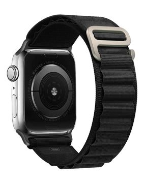 Tiera Apple Watch Black Alpine Textile Strap