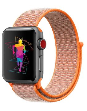 Tiera Apple Watch nylon strap neon orange