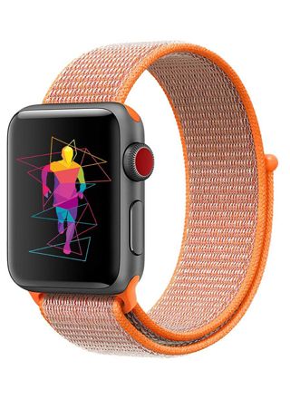 Tiera Apple Watch nylon strap neon orange