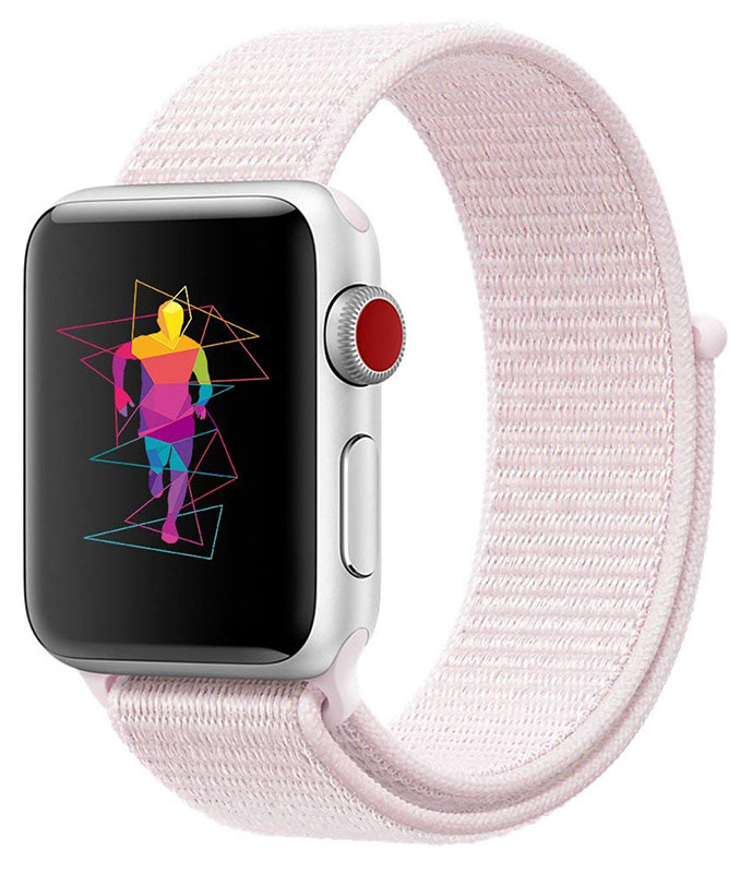Tiera Apple Watch nylon strap baby pink 38/40/41mm