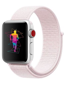 Tiera Apple Watch nylon strap baby pink
