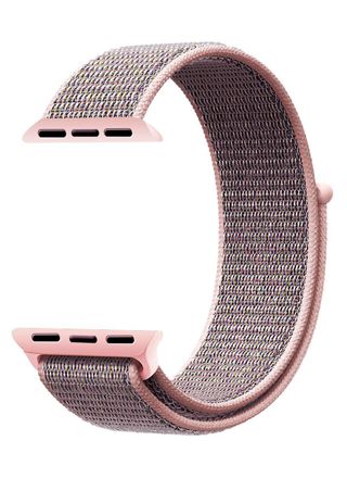 Tiera Apple Watch nylon strap grey/rosa