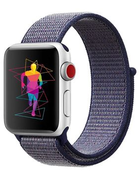 Tiera Apple Watch nylon strap dark blue/pink