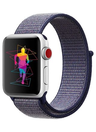 Tiera Apple Watch nylon strap dark blue/pink
