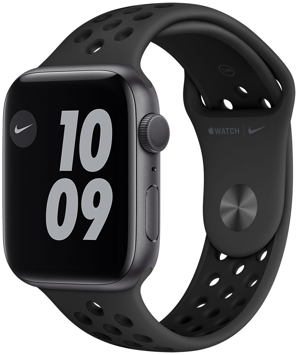 Apple watch series 6 space gray aluminum 44mm case with sport band in black cheap