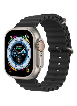 Tiera Apple Watch Black Ocean Silicone Strap