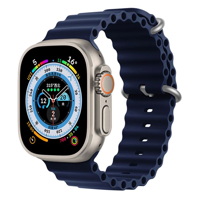 Tiera Apple Watch Blue Ocean Silicone Strap