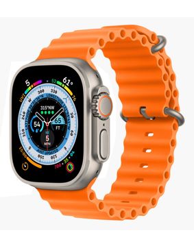 Tiera Apple Watch Orange Ocean Silicone Strap
