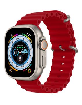Tiera Apple Watch Red Ocean Silicone Strap