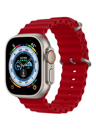 Tiera Apple Watch Red Ocean Silicone Strap