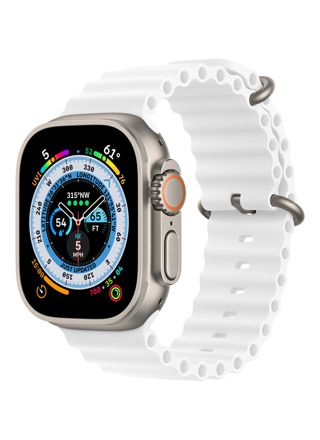 Tiera Apple Watch White Ocean Silicone Strap