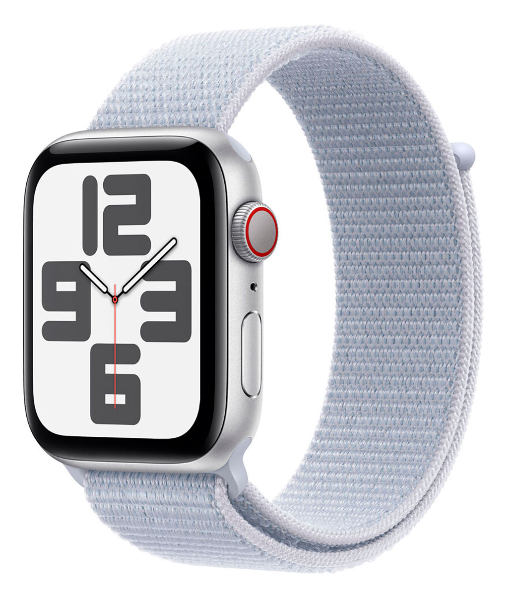 Apple Watch SE GPS + Cellular 44mm Silver Aluminium Case with Blue 
