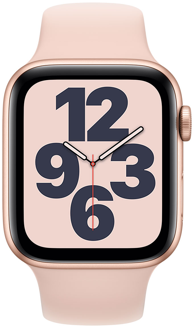 Gold aluminium case with pink sand sport band top