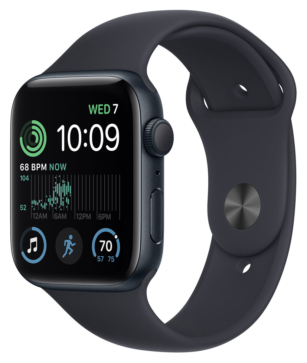 Apple Watch SE GPS Midnight Aluminium Case 44 mm Midnight Sport - Main Image