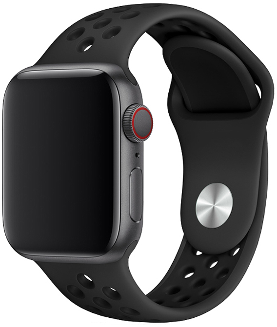 Tiera Apple Watch silicone strap grey/black