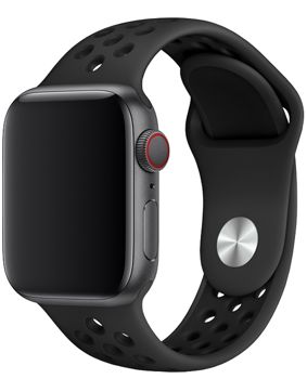 Tiera Apple Watch silicone strap grey/black
