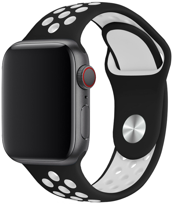 Tiera Apple Watch silicone strap black/white 38/40/41mm