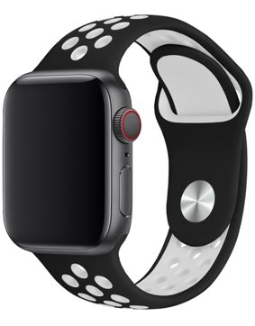 Tiera Apple Watch silicone strap black/white