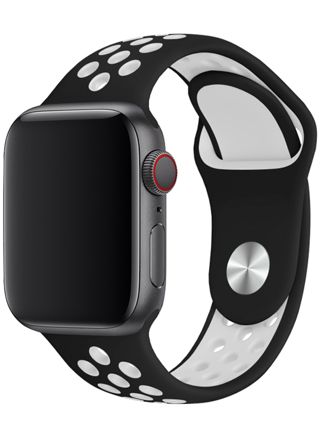 Tiera Apple Watch silicone strap black/white