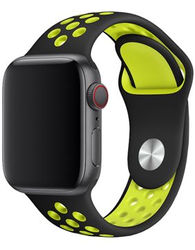 Tiera Apple Watch silicone strap black/green