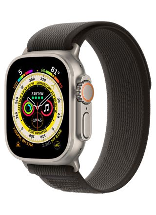 Apple Watch Ultra GPS + Cellular Titanium Case 49 mm Black/Gray Trail Loop - Size S/M MQFW3KS/A