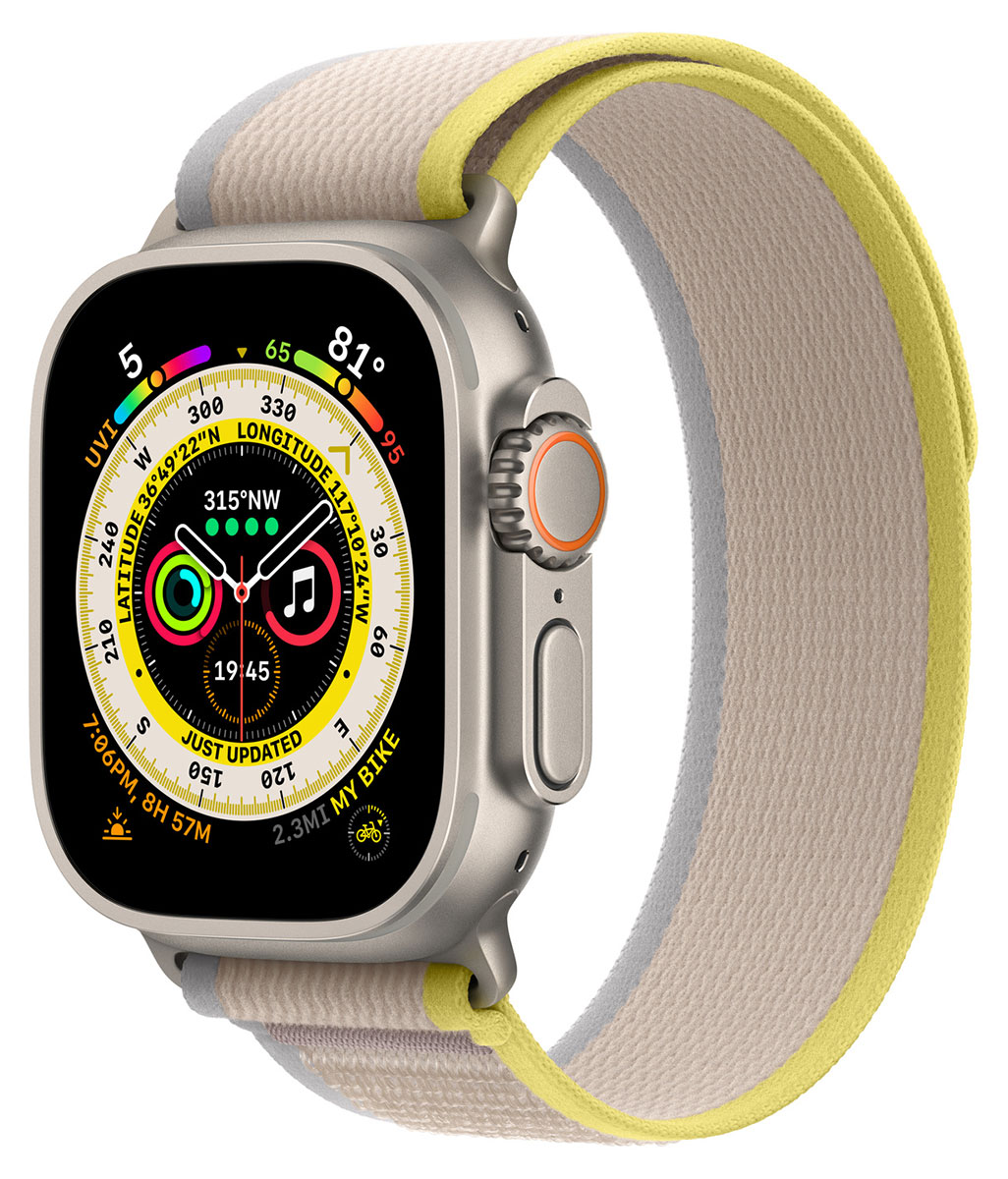 Apple Watch Ultra GPS Cellular Titanium Case 49 mm Yellow/Beige