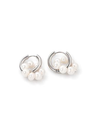 Madoww Aqua Circle pearl earrings