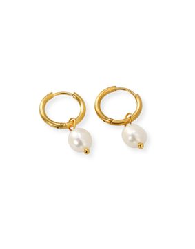Madoww Aqua Single gold-plated pearl earrings