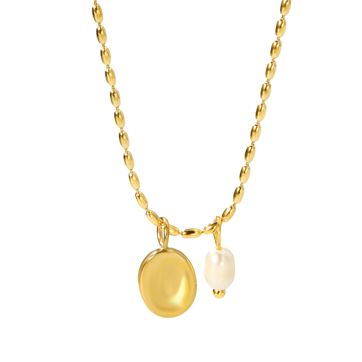 Madoww Aqua gold-plated necklace with pearl
