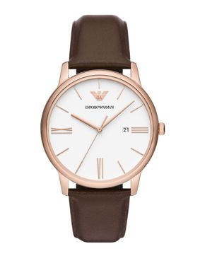 Emporio Armani Minimalist Brown leather AR11572