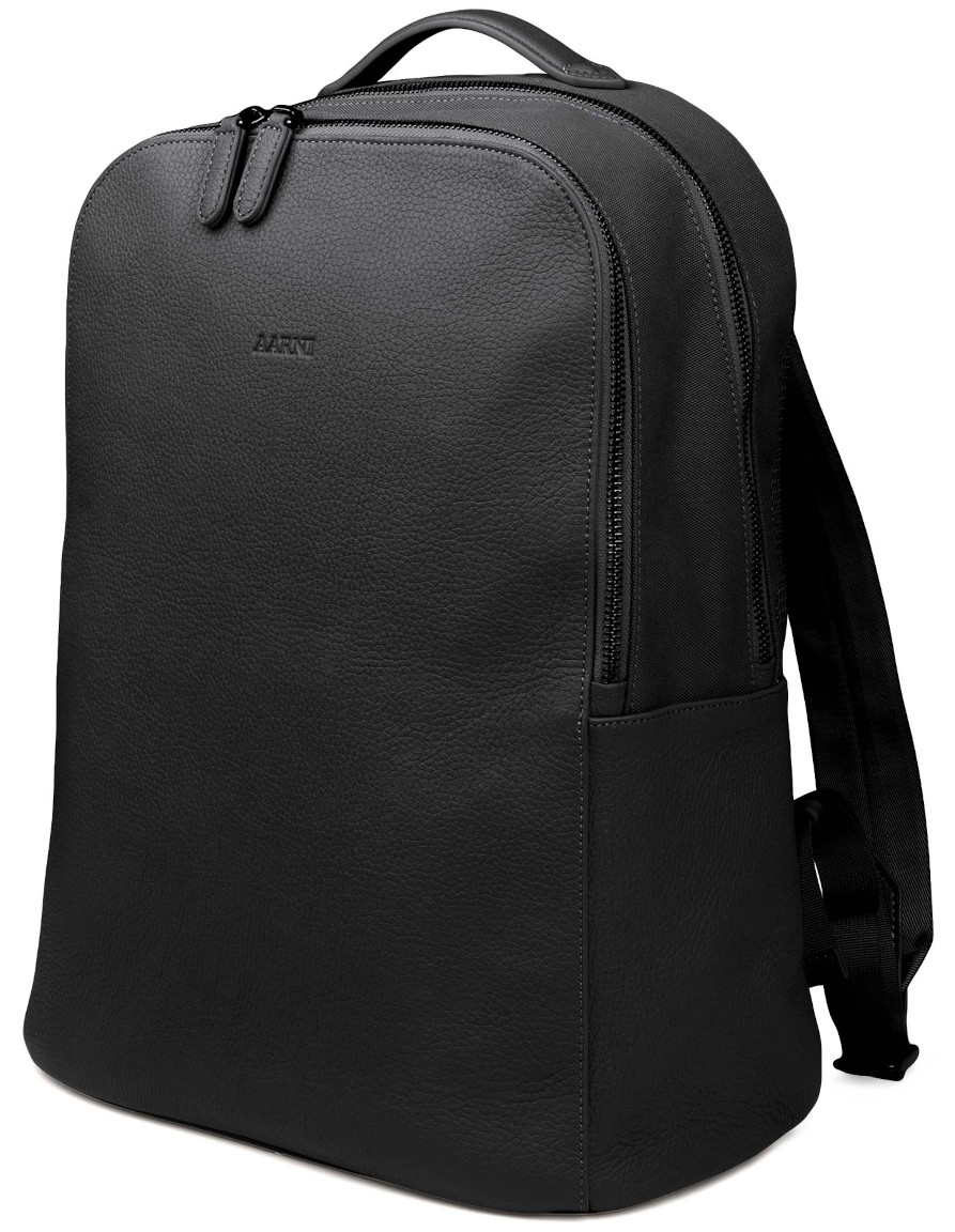 Aarni Athos moose leather backpack black