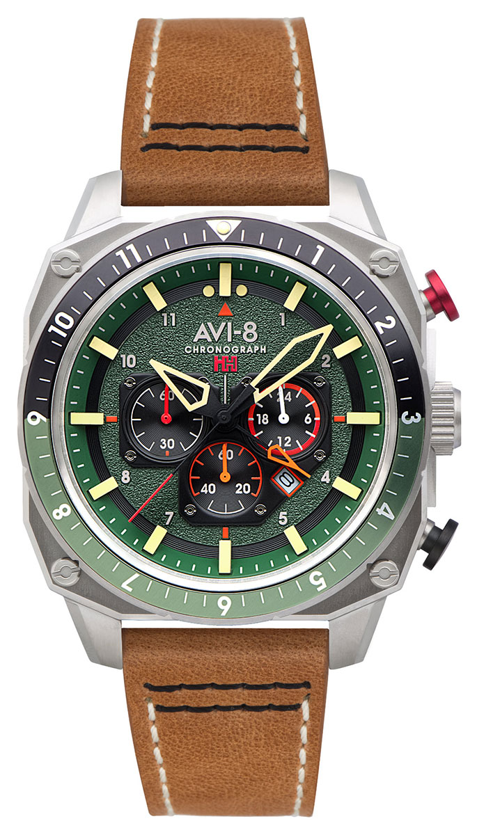AVI-8 Hawker Hunter Atlas Dual Time Chronograph Forest AV-4100-01