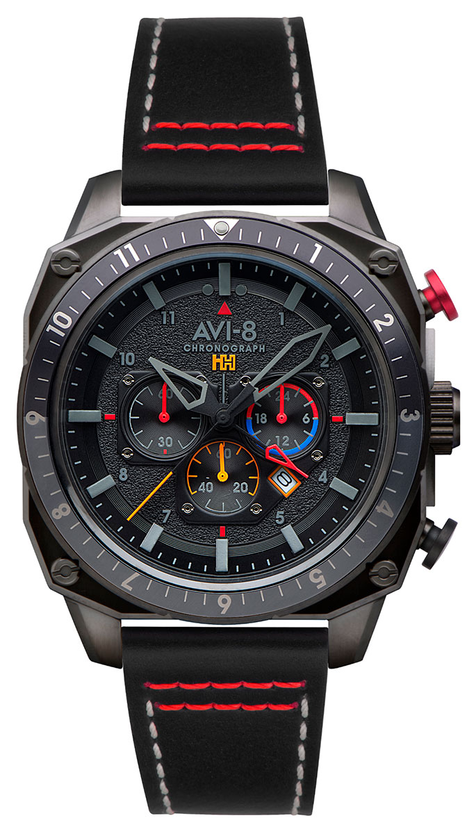 AVI-8 Hawker Hunter Atlas Dual Time Chronograph Black Ops AV-4100-04