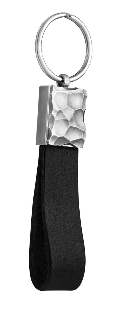 Lempikoru Carve silver-leather key ring 90 522 42 001