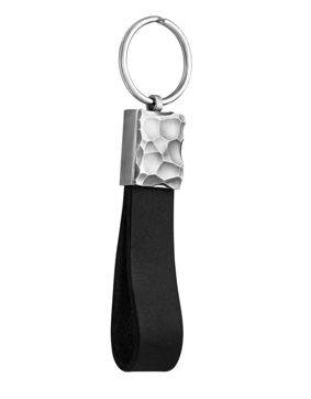 Lempikoru Carve silver-leather key ring 90 522 42 001