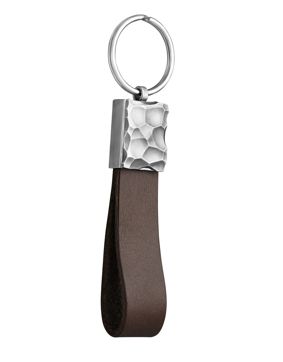 Lempikoru Carve silver-leather key ring 90 522 42 002