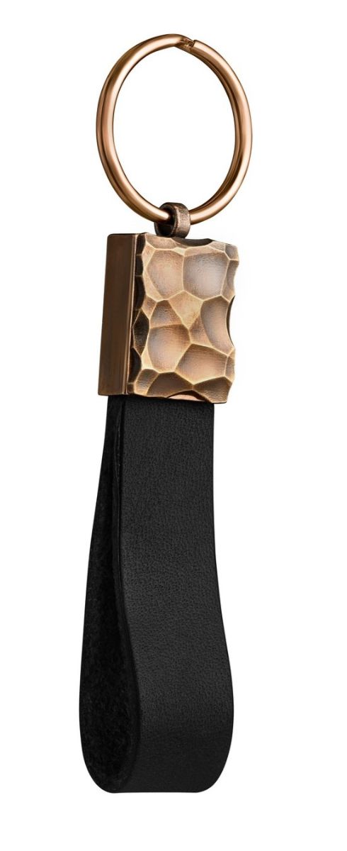 Lempikoru Carve bronze-leather key ring 90 522 22 001