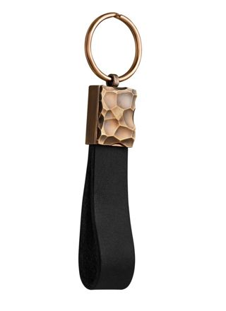 Lempikoru Carve bronze-leather key ring 90 522 22 001