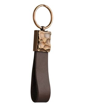 Lempikoru Carve bronze-leather key ring 90 522 22 002
