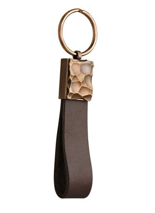 Lempikoru Carve bronze-leather key ring 90 522 22 002