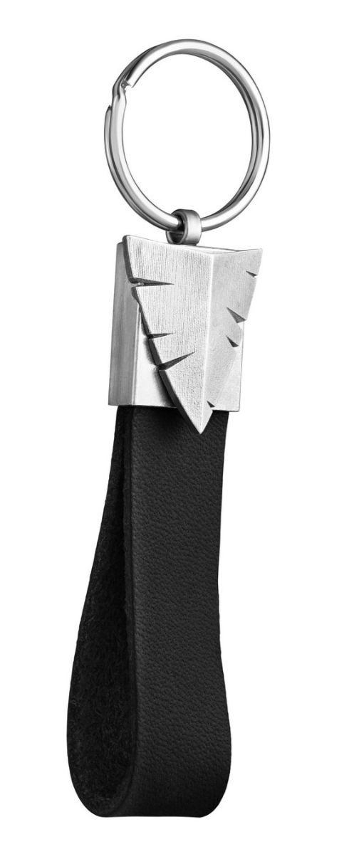 Lempikoru Hunter silver-leather key ring 90 509 42 001