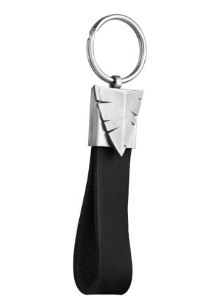 Lempikoru Hunter silver-leather key ring 90 509 42 001